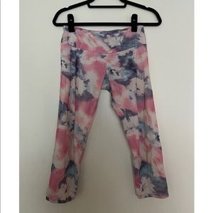 ONZIE PINK AND PURPLE FLORAL WATERCOLOR PANTS